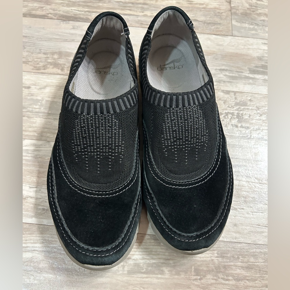 Dansko Black Alice Slip-On Flats